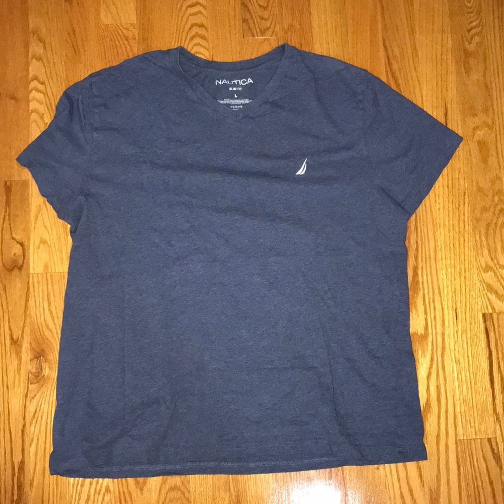 Nautica t-shirt, slim fit,  blue, size Large
